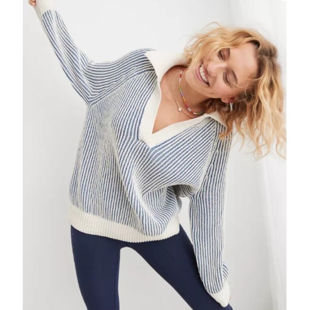 Aerie Women's Oversized Sugar Rush Chenille Pullover Sweater